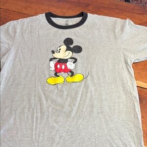 Disney Gray Mickey Mouse Short Sleeve Tee